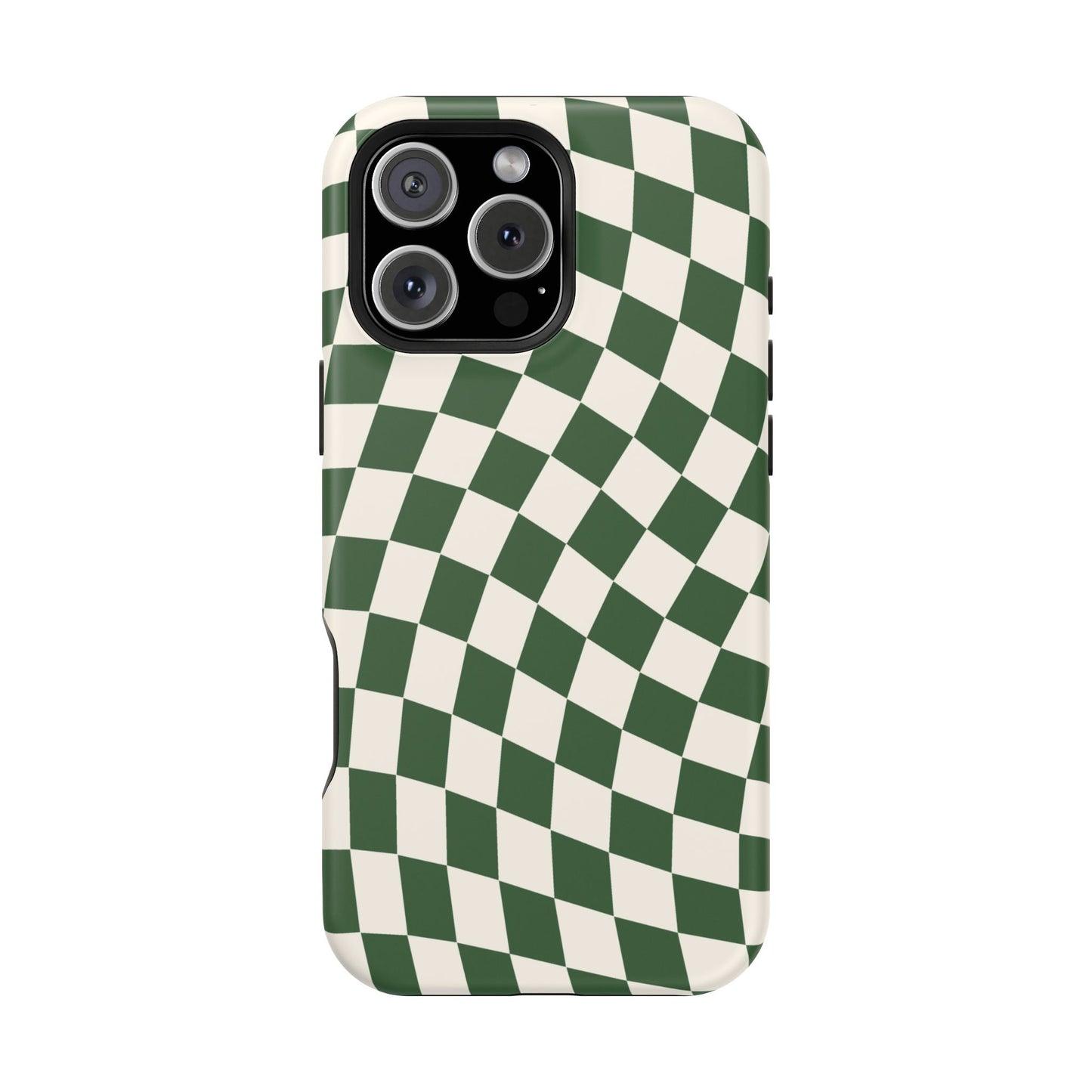 Green Wavy Checkered iPhone Case