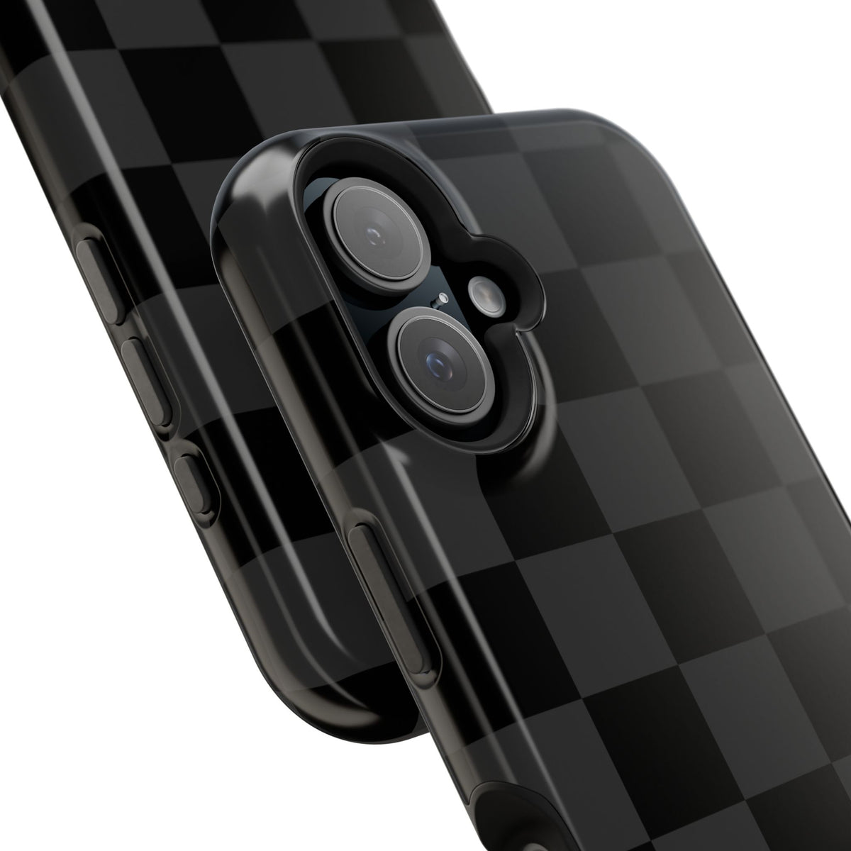 Black Checkered iPhone Case