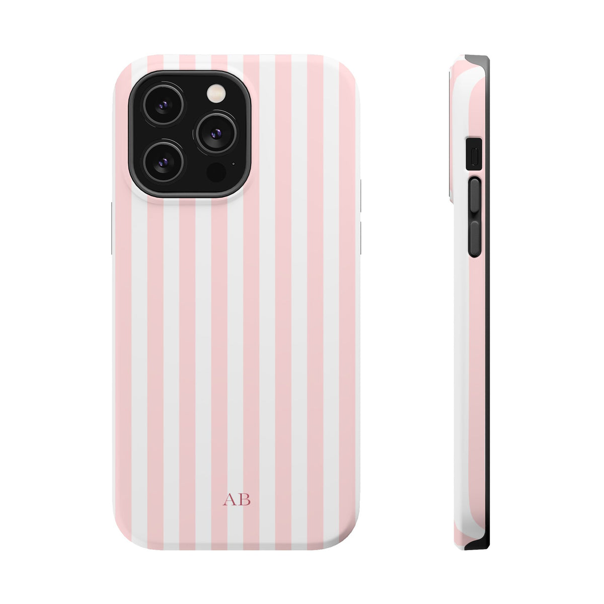 Custom Initials Pink Beau iPhone Case