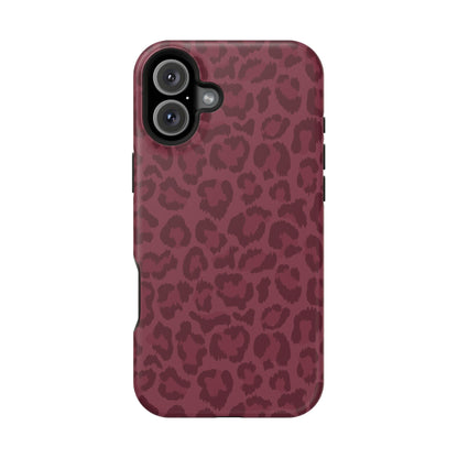 Burgundy Leopard iPhone Case