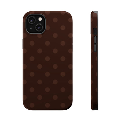 Mocha Polka Dots iPhone Case