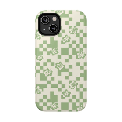 Green Hibiscus iPhone Case