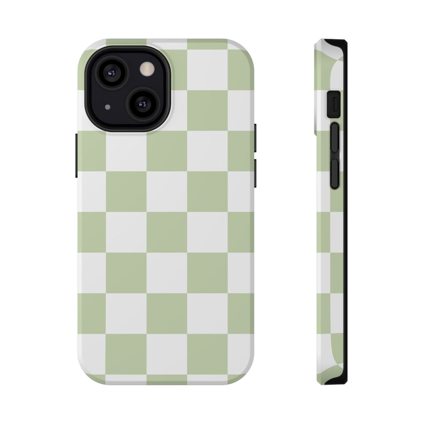 Pastel Green Checkered iPhone Case