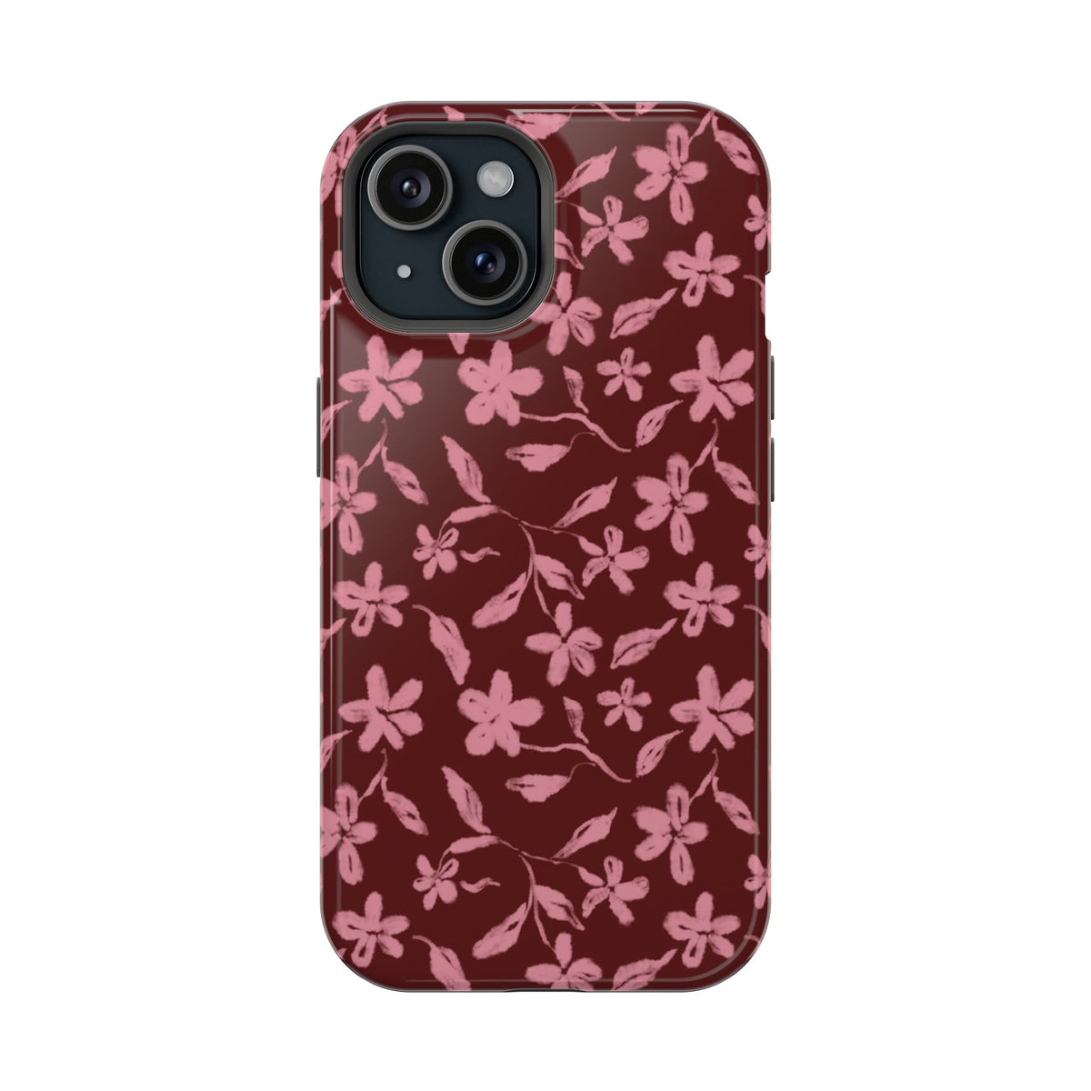 Burgundy Petals iPhone Case
