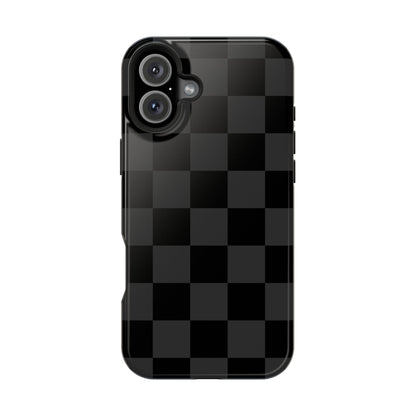 Black Checkered iPhone Case