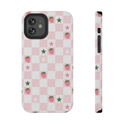 Strawberry Check iPhone Case