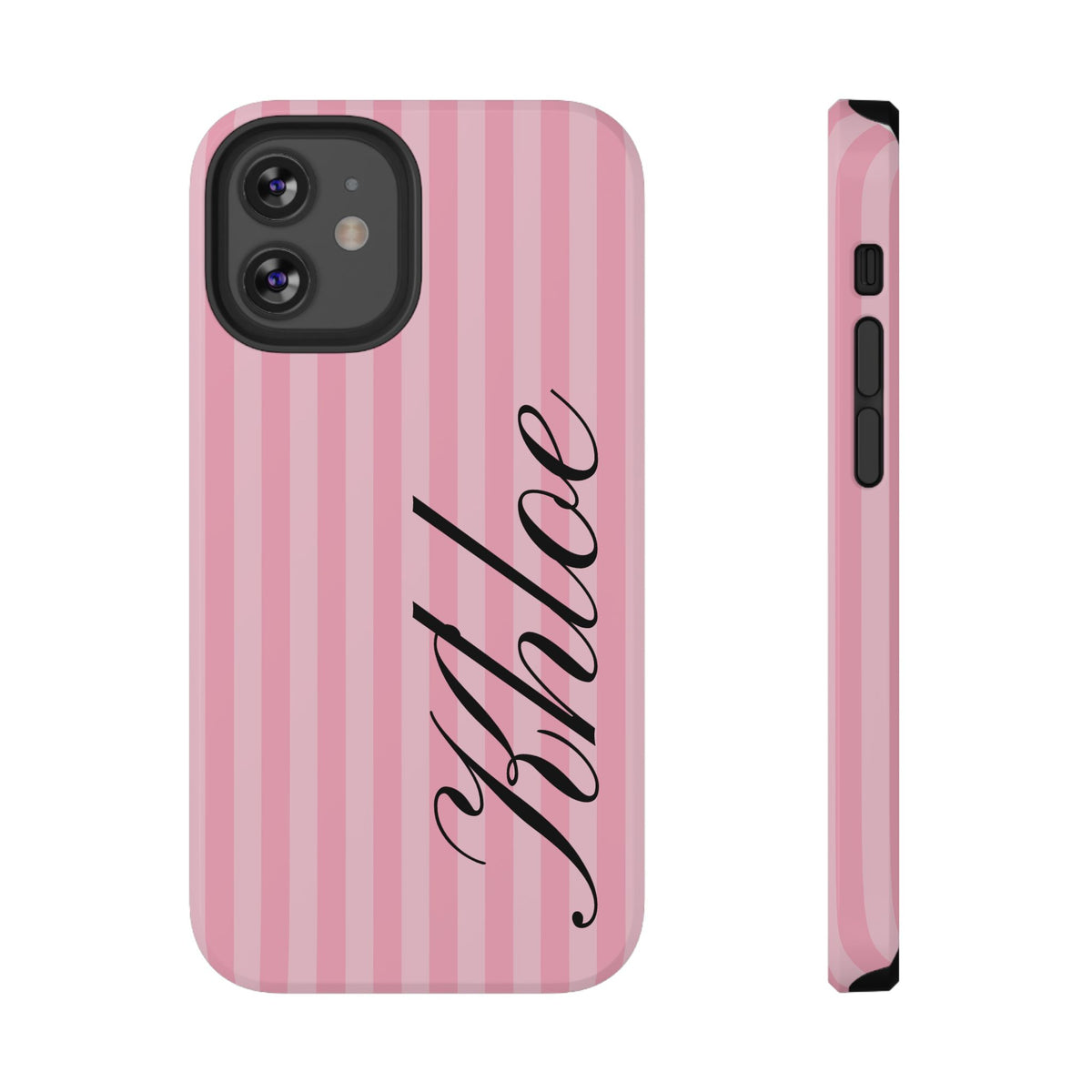Personalized Bubblegum Stripes iPhone Case