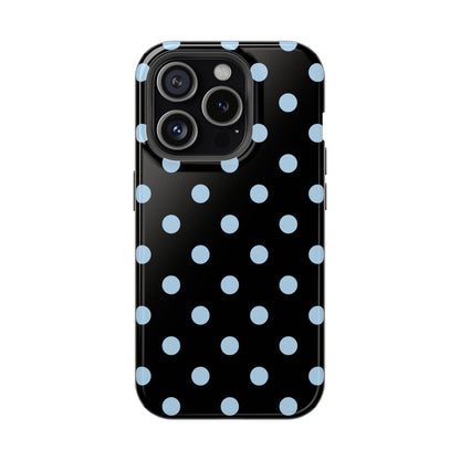 Blue Velvet Polka Dots iPhone Case