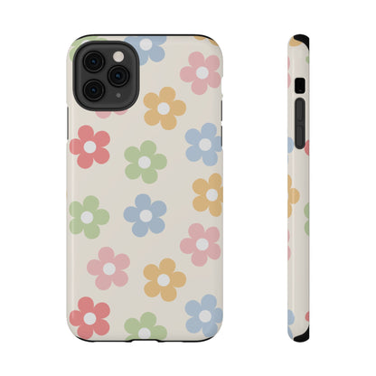 Preppy Retro Flowers iPhone Case