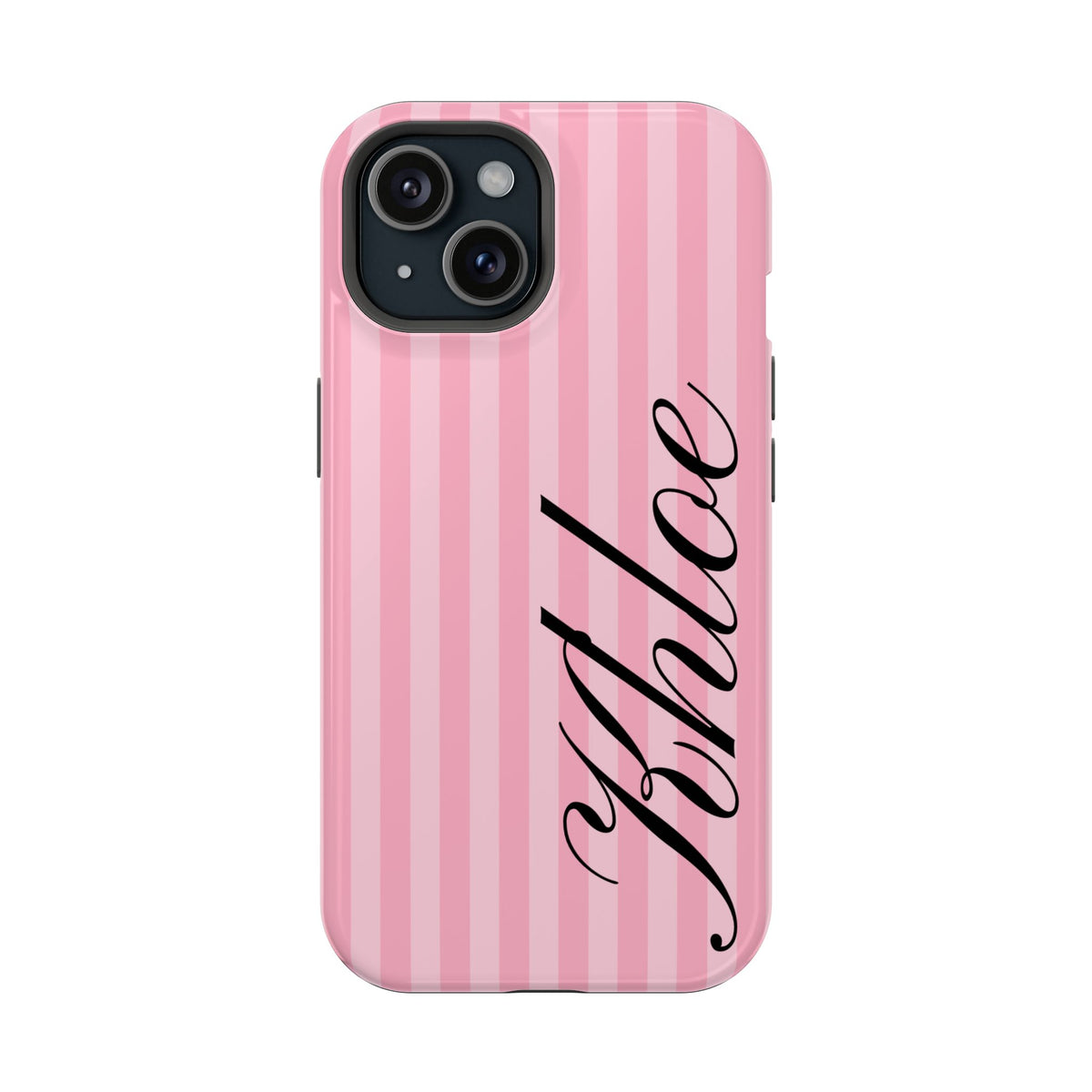 Personalized Bubblegum Stripes iPhone Case