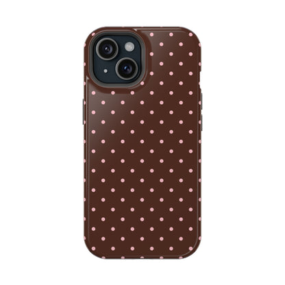 Pink Latte Mini Dots iPhone Case