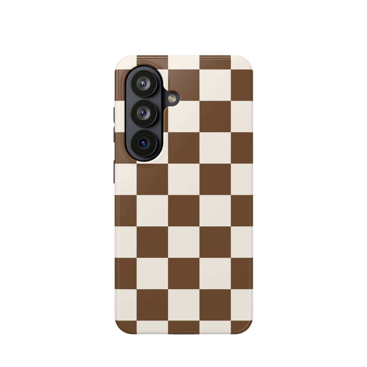 Brown Checkered Samsung Case