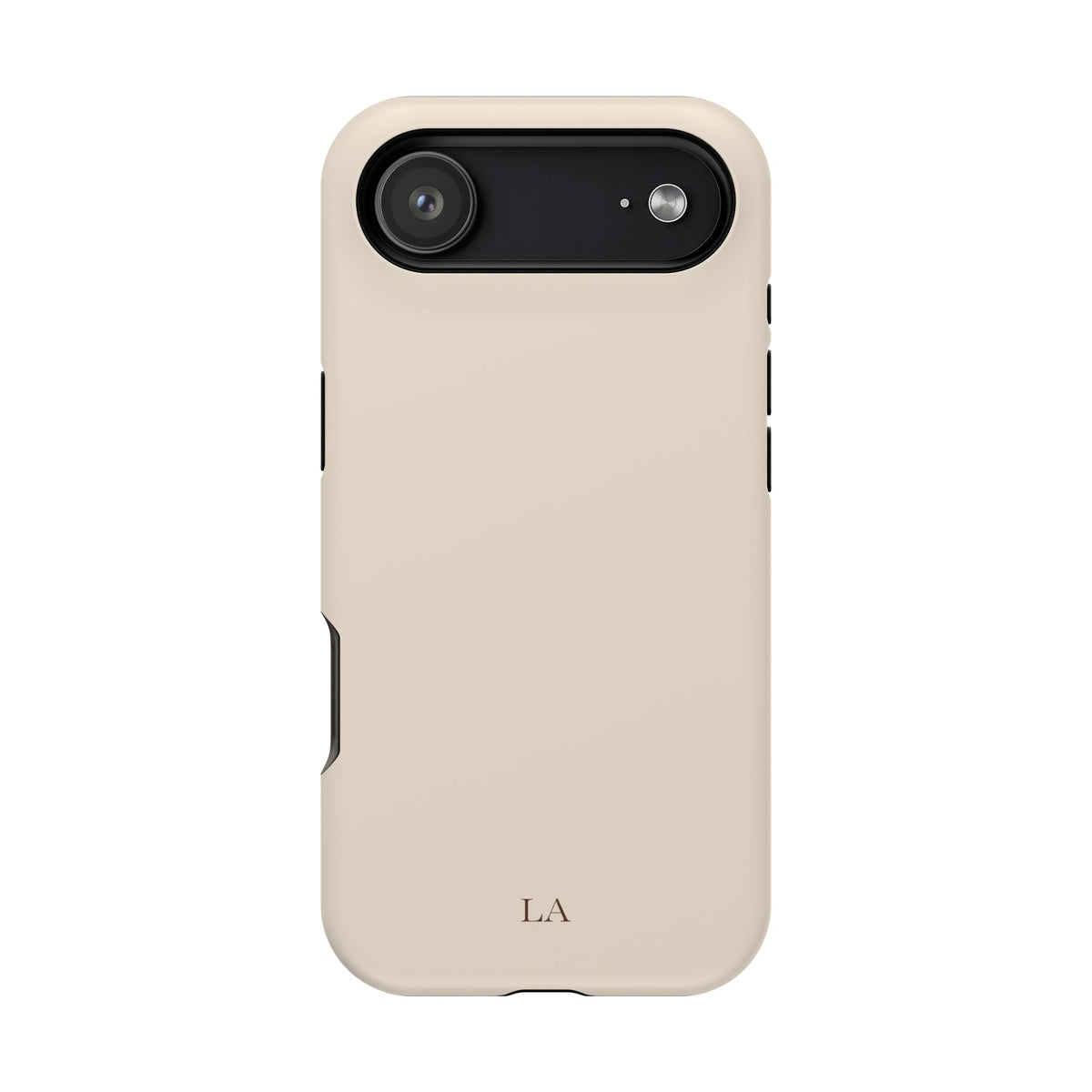 Custom Initials Beige iPhone Case