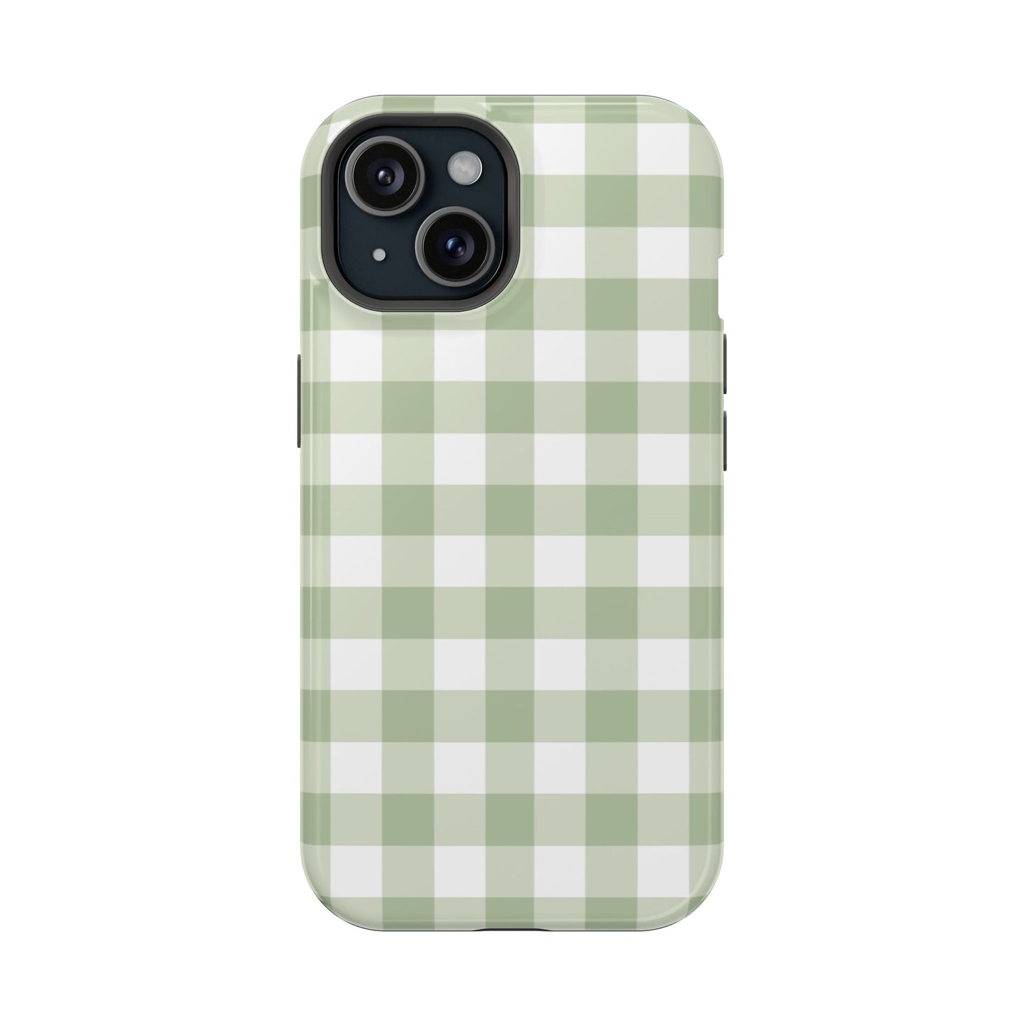 Green Gingham iPhone Case