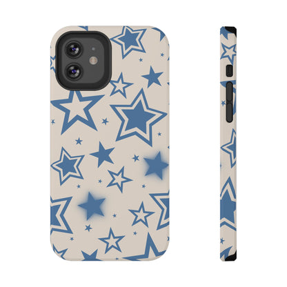 Beige & Blue Stardust iPhone Case