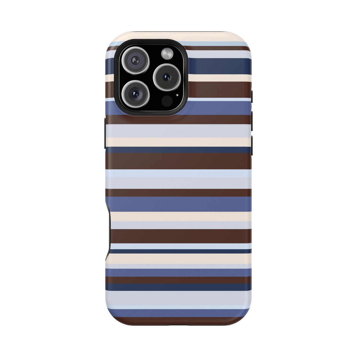 Blueberry Mocha Stripes iPhone Case