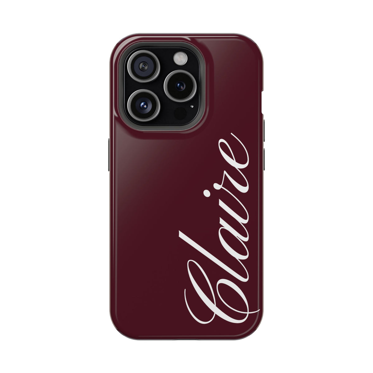 Personalized Burgundy iPhone Case