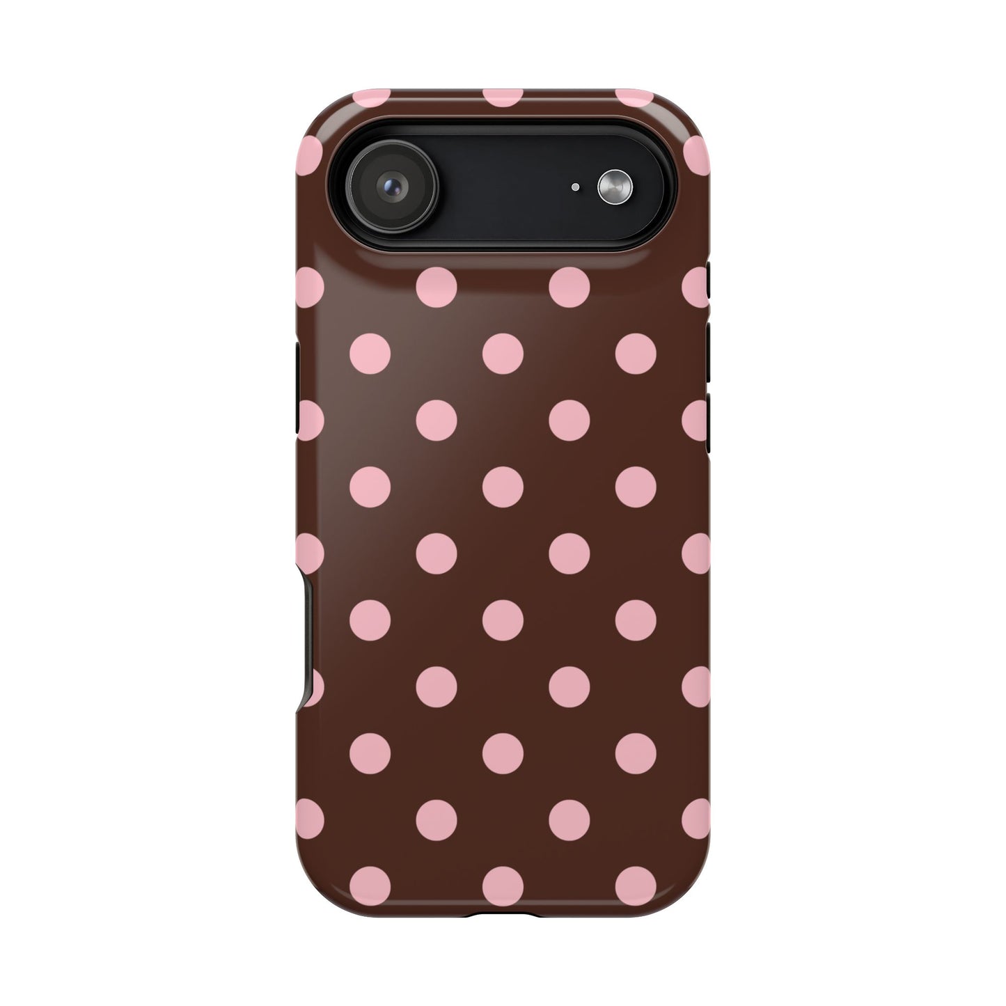 Pink Latte Polka Dots iPhone Case