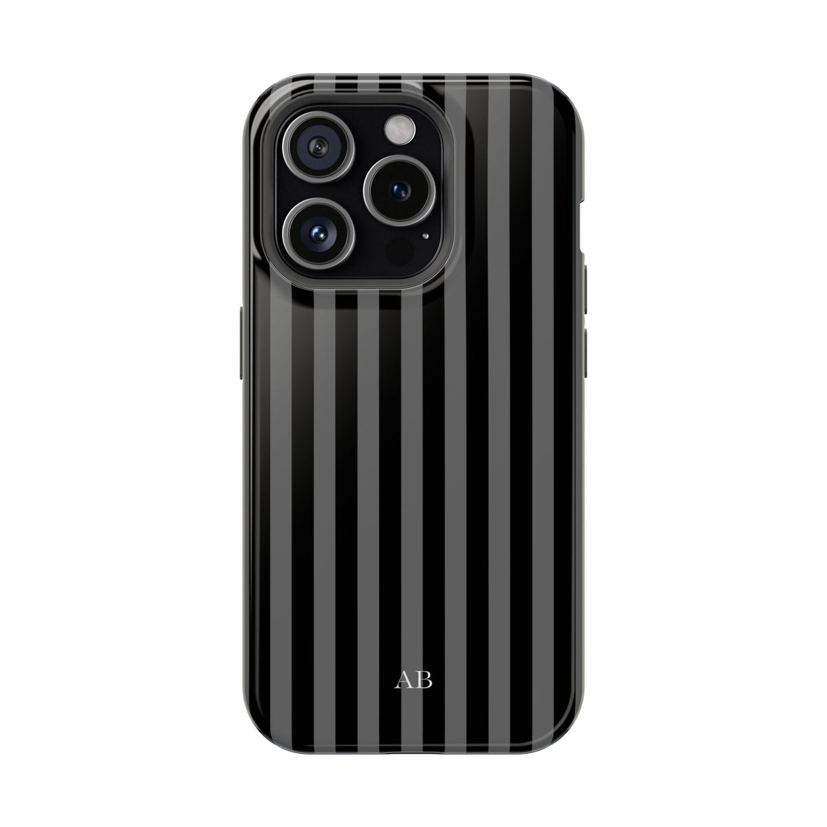 Custom Initials Twilight Stripes iPhone Case