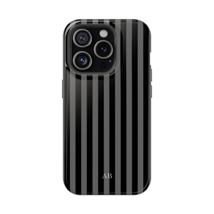 Custom Initials Twilight Stripes iPhone Case