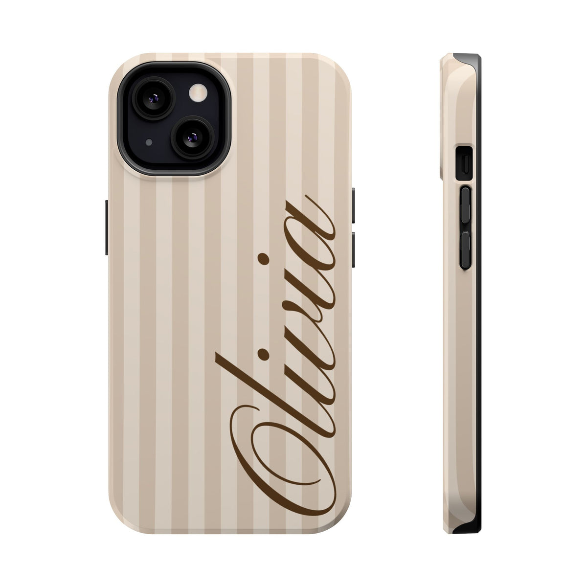 Custom Beige Stripes iPhone Case