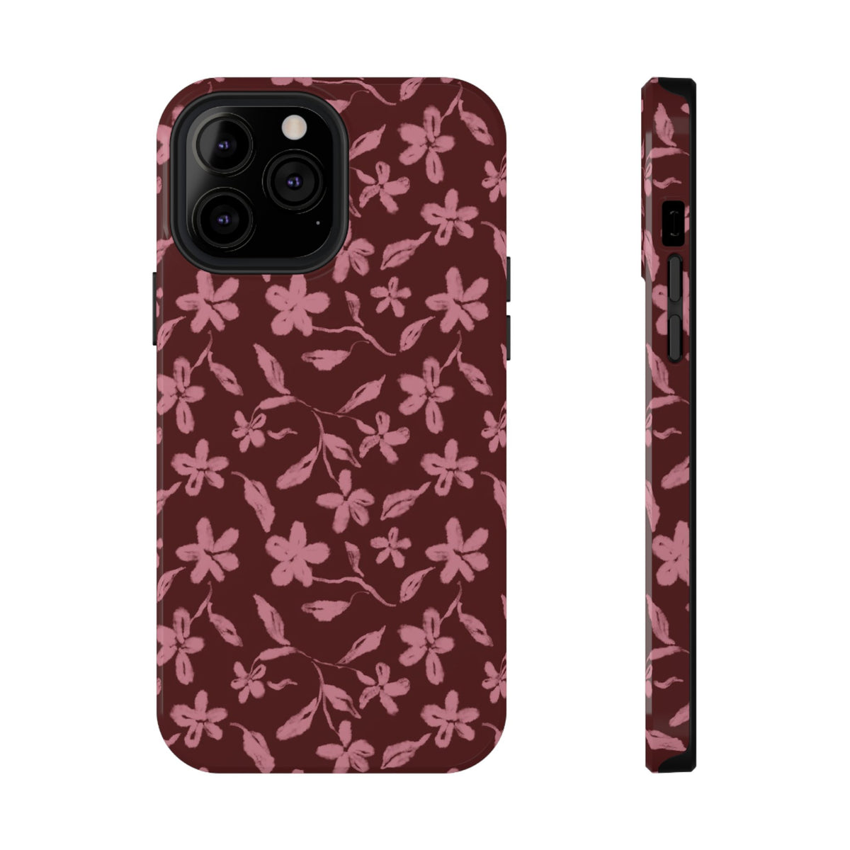 Burgundy Petals iPhone Case