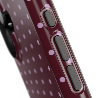 Burgundy & Violet Mini Dots iPhone Case