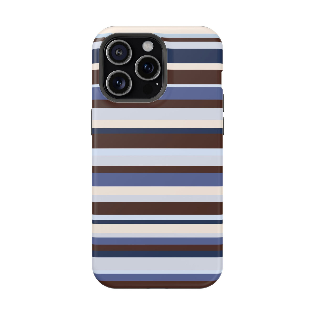Blueberry Mocha Stripes iPhone Case