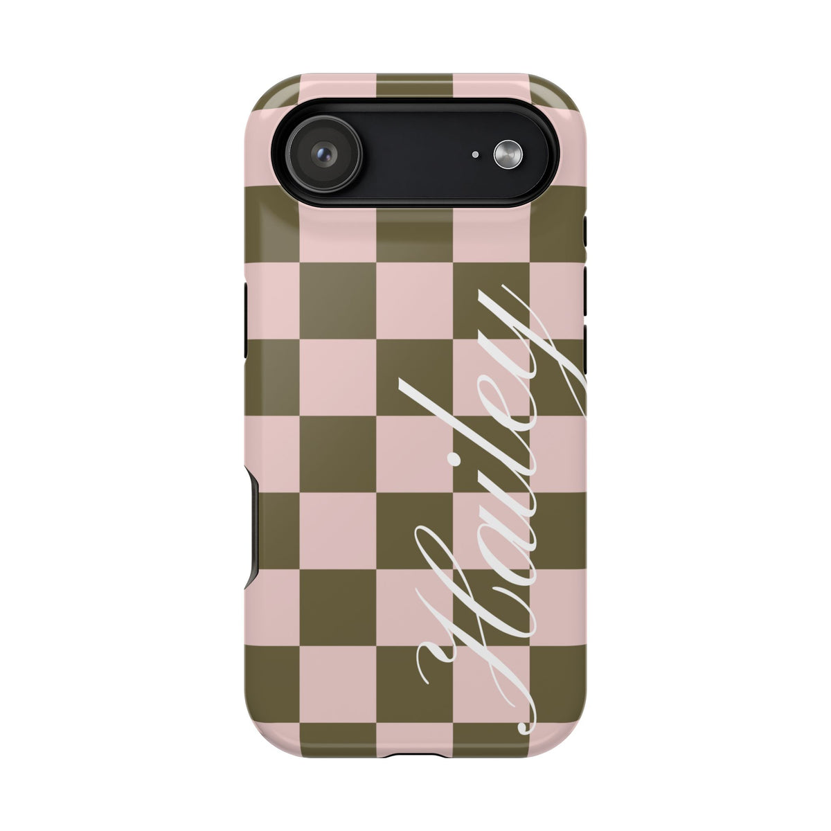 Custom Pistachio Checkered iPhone Case