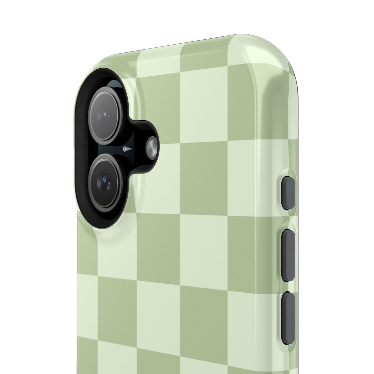 Green & Light Green Checkered iPhone Case