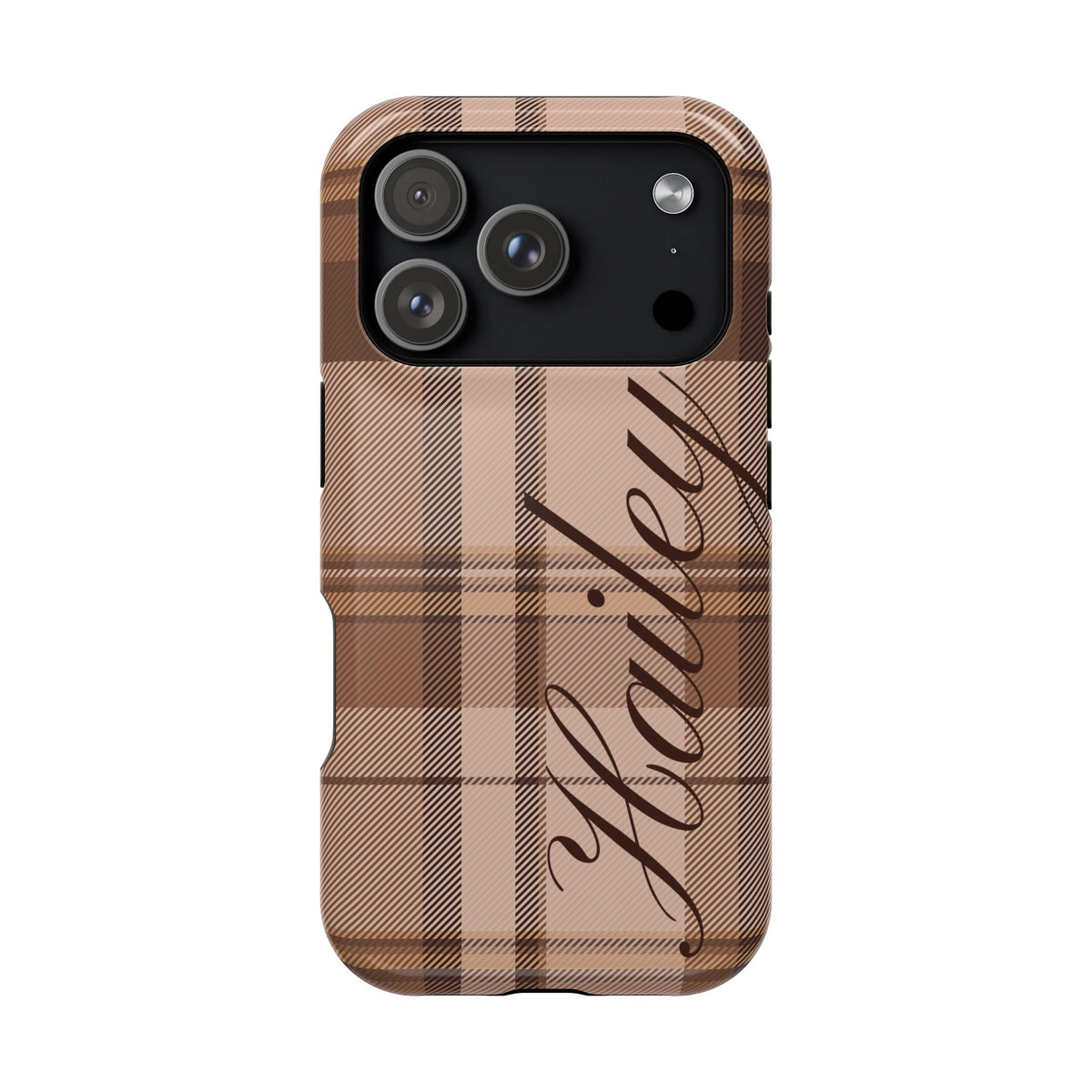 Custom Toffee Plaid iPhone Case