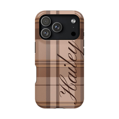 Custom Toffee Plaid iPhone Case