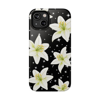 Tiger Lilies & Stars iPhone Case