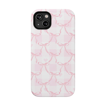 Pink Ribbon Bows iPhone Case