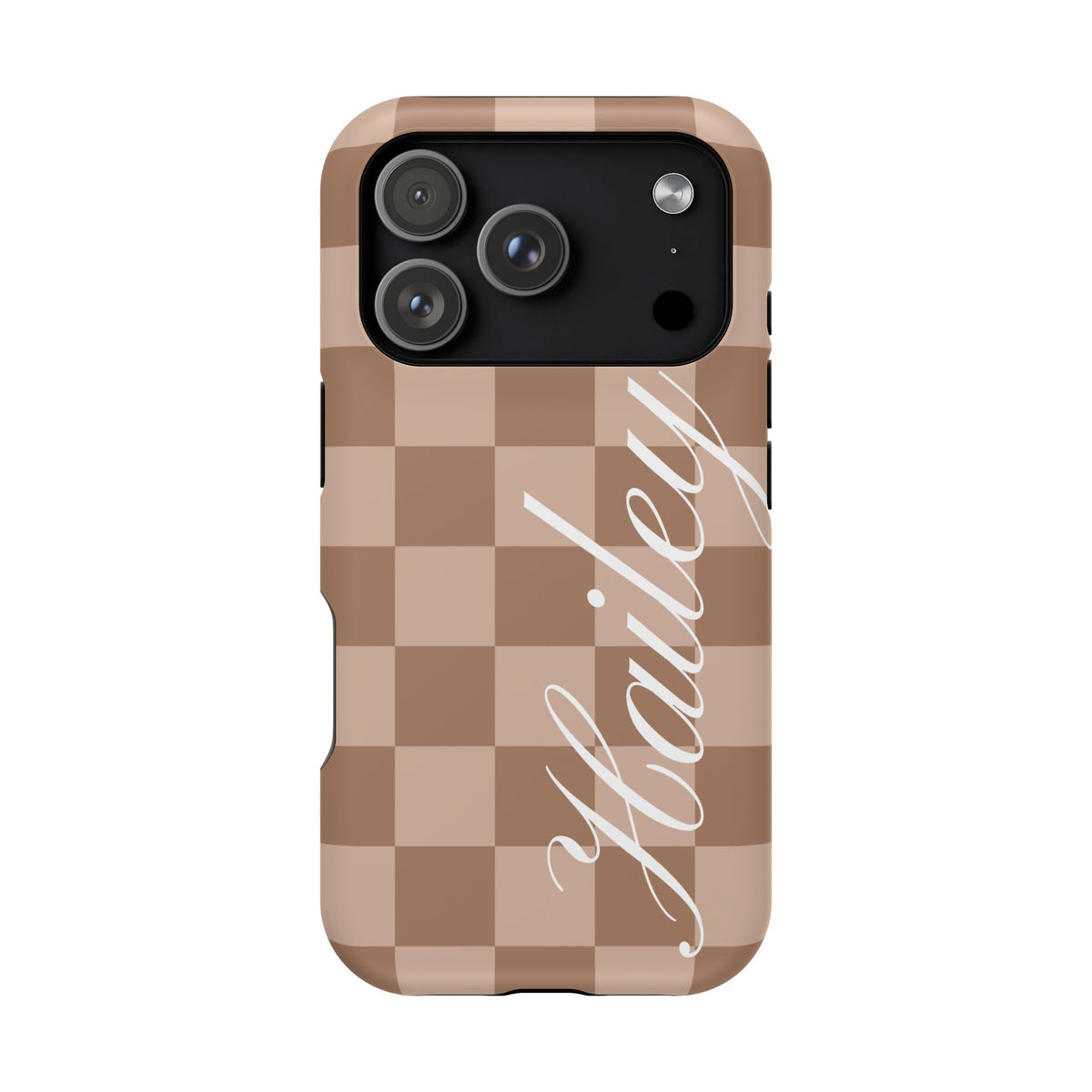 Custom Toffee Checkered iPhone Case