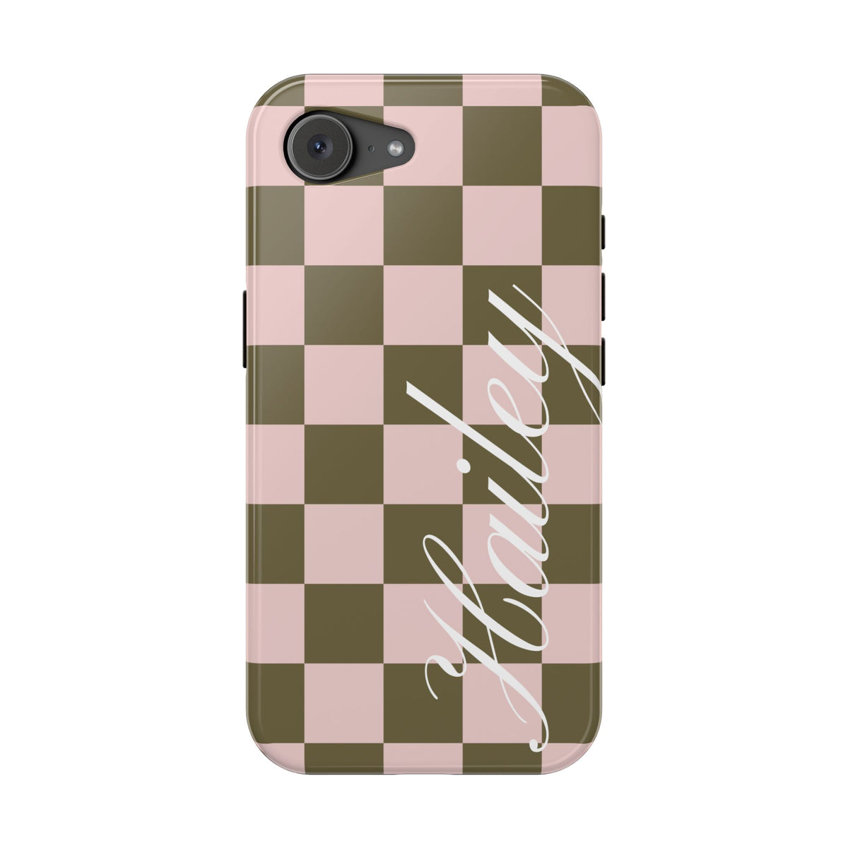 Custom Pistachio Checkered iPhone Case