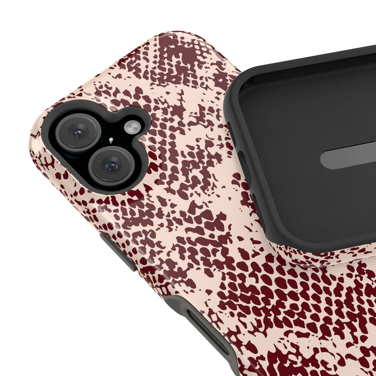 Burgundy Snake iPhone Case
