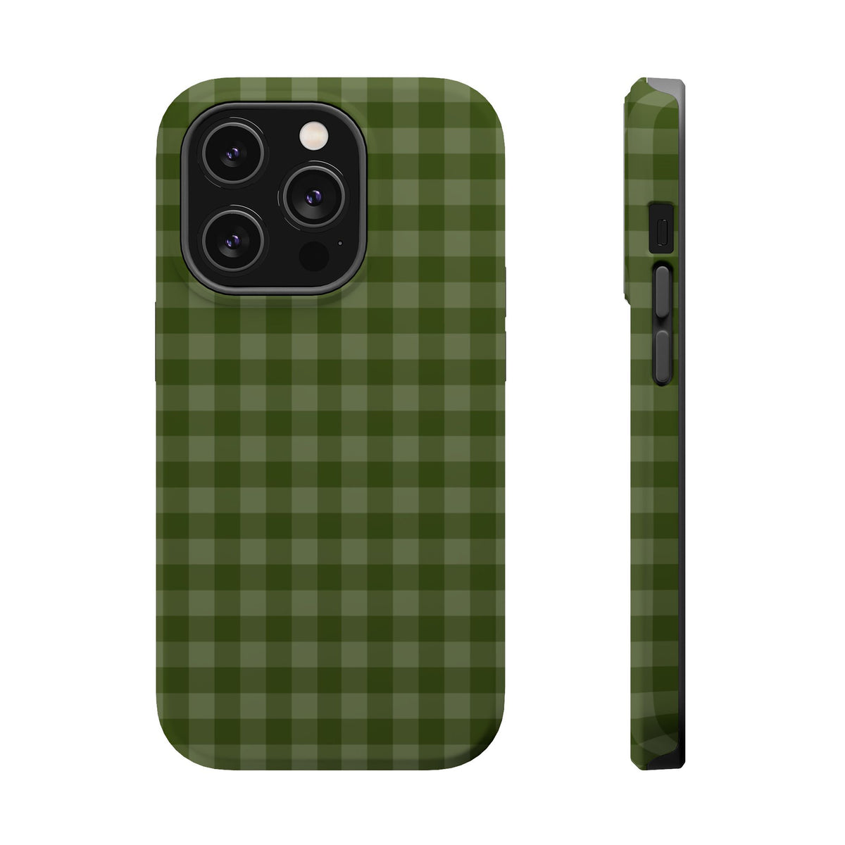 Green Gingham iPhone Case