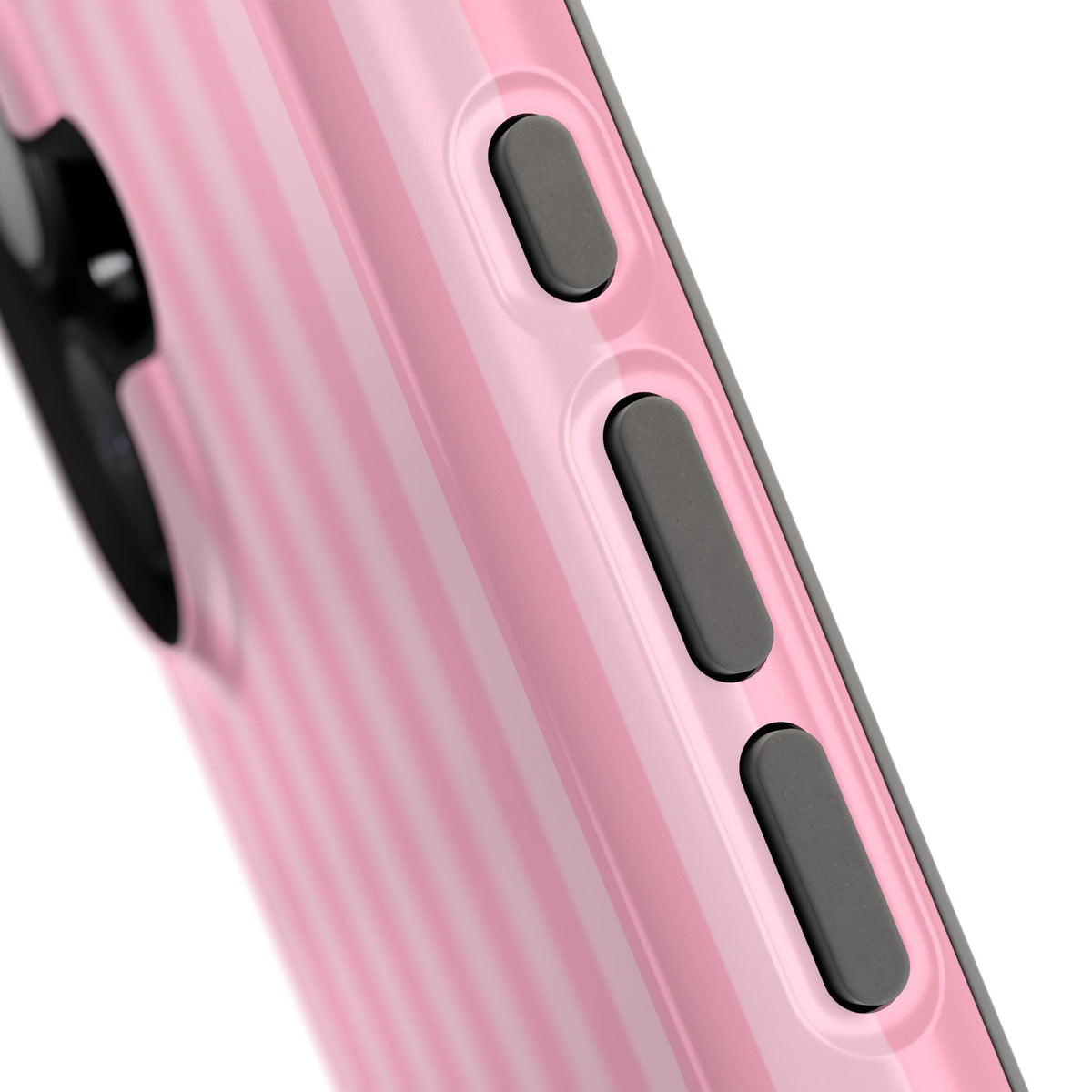 Custom Initials Bubblegum Stripes iPhone Case