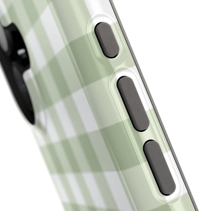 Green Gingham iPhone Case