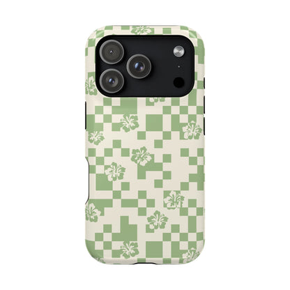 Green Hibiscus iPhone Case