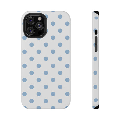 Blue Clouds Polka Dots iPhone Case