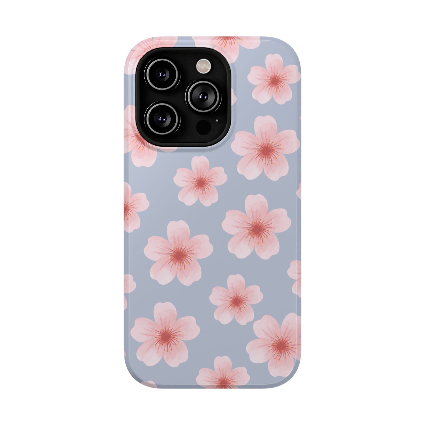 Blue Cherry Blossoms iPhone Case