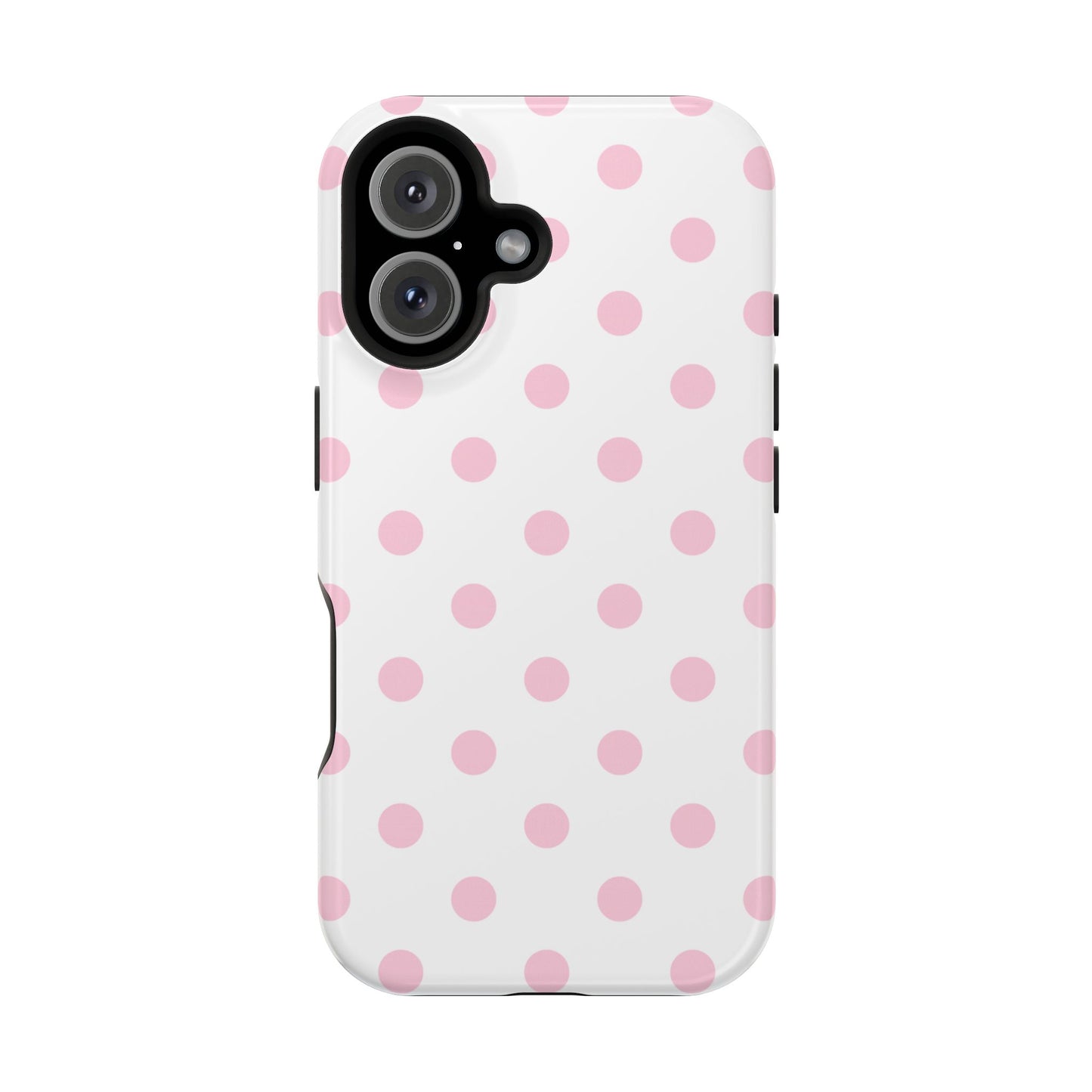 Pink Clouds Polka Dots iPhone Case