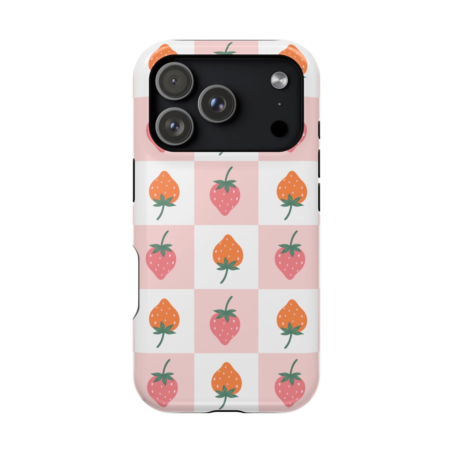 Strawberry Checkered iPhone Case