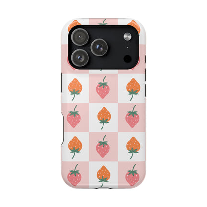 Strawberry Checkered iPhone Case