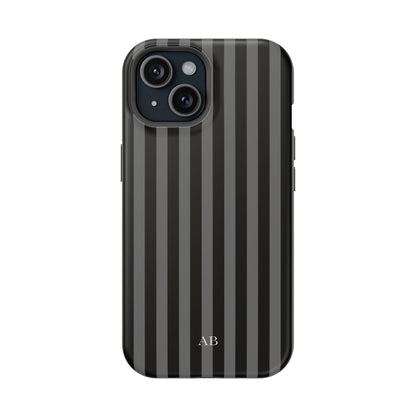 Custom Initials Twilight Stripes iPhone Case