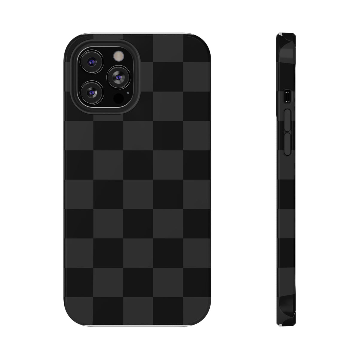 Black Checkered iPhone Case