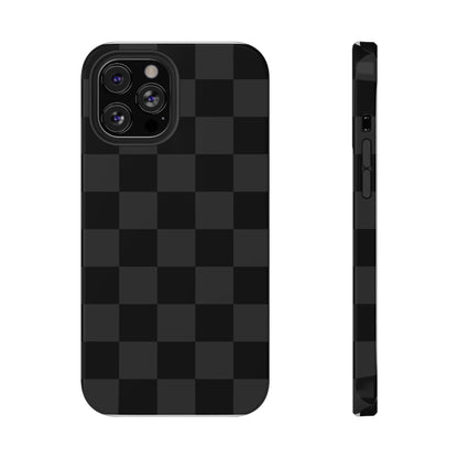 Black Checkered iPhone Case