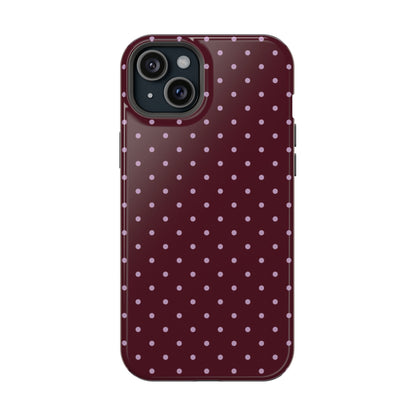 Burgundy & Violet Mini Dots iPhone Case
